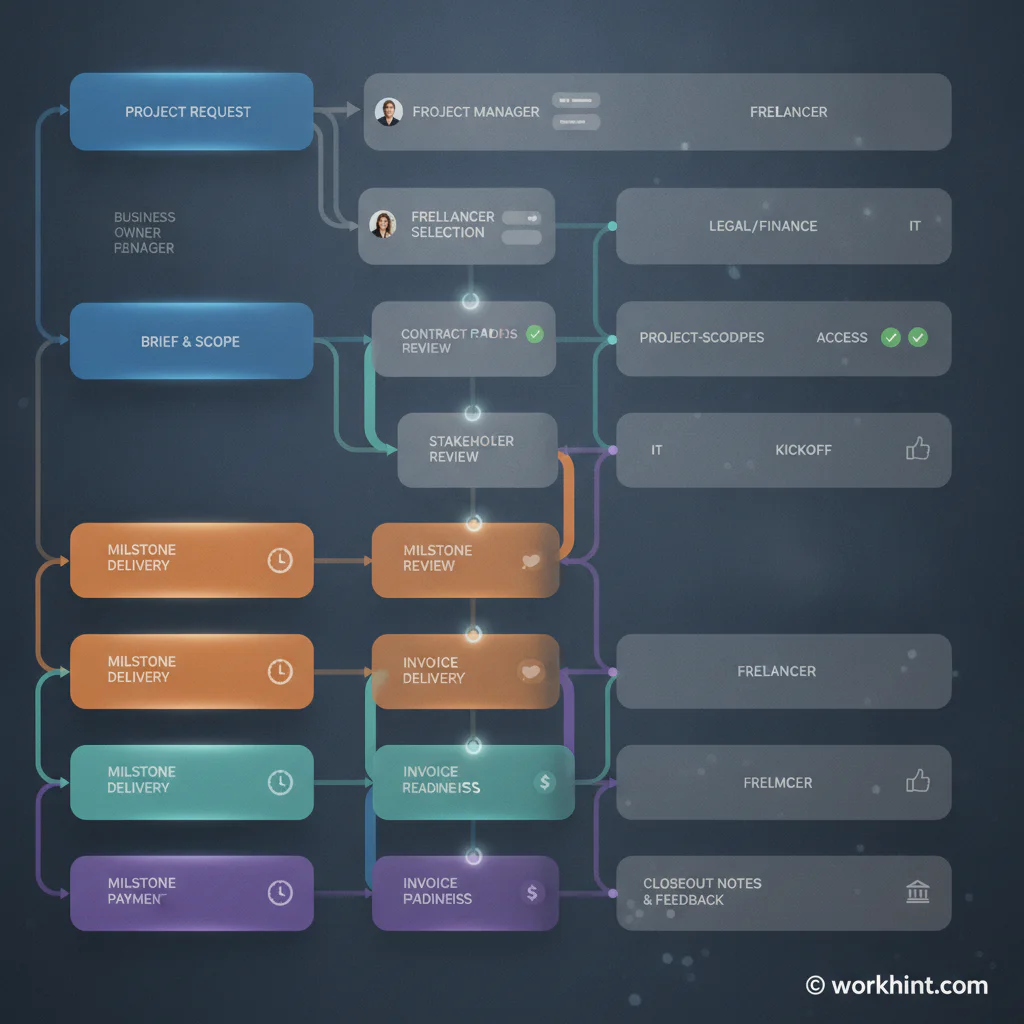 Freelancer management workflow across multiple projects