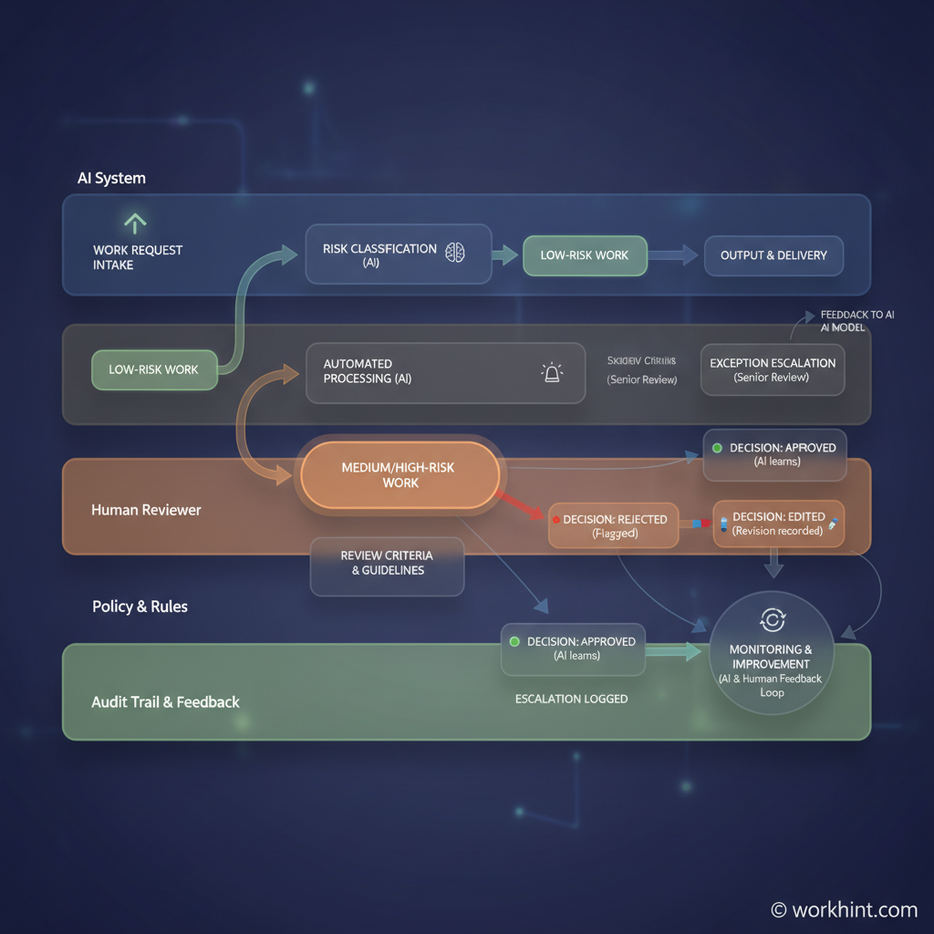 Human-in-the-loop AI workflow diagram