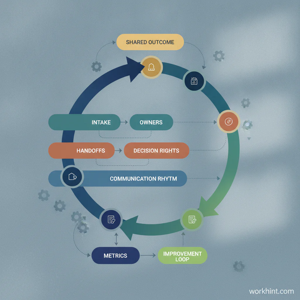 Cross-functional collaboration system diagram