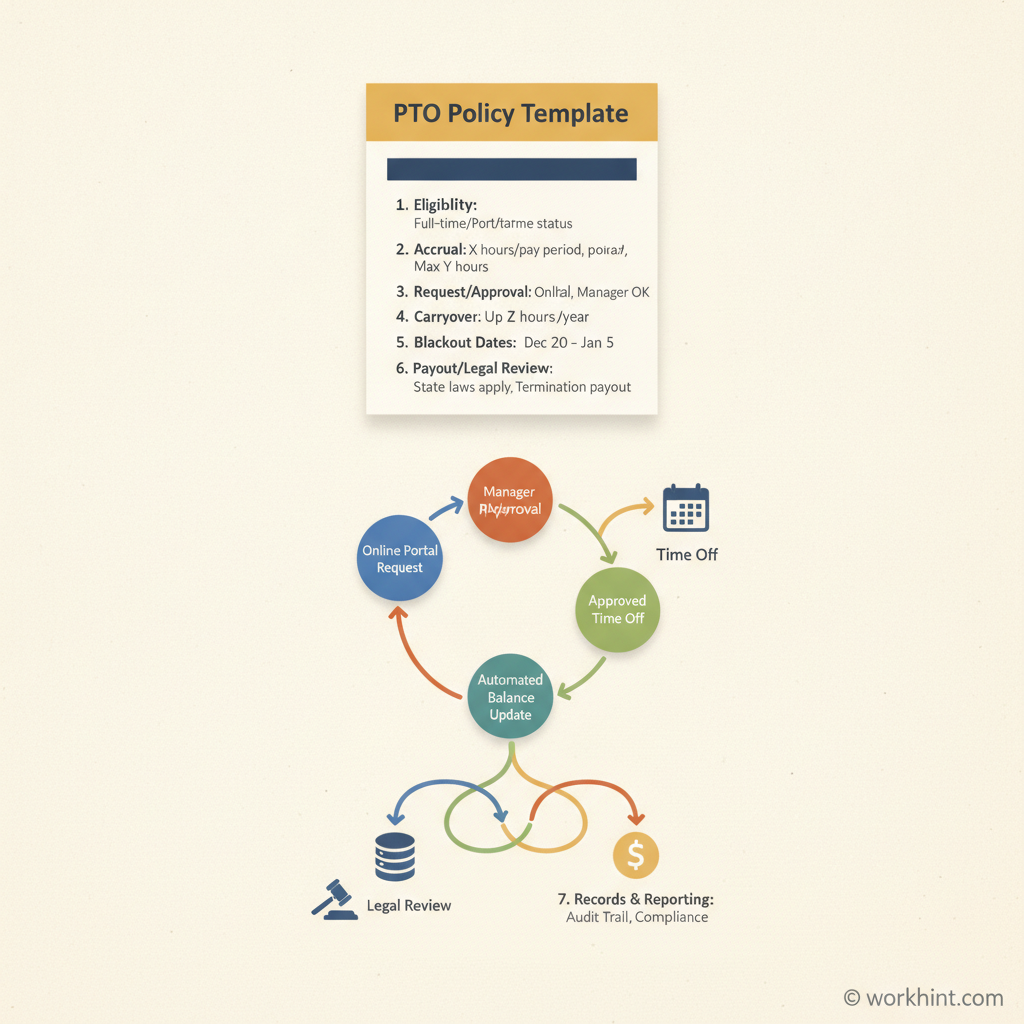 PTO policy template anatomy infographic