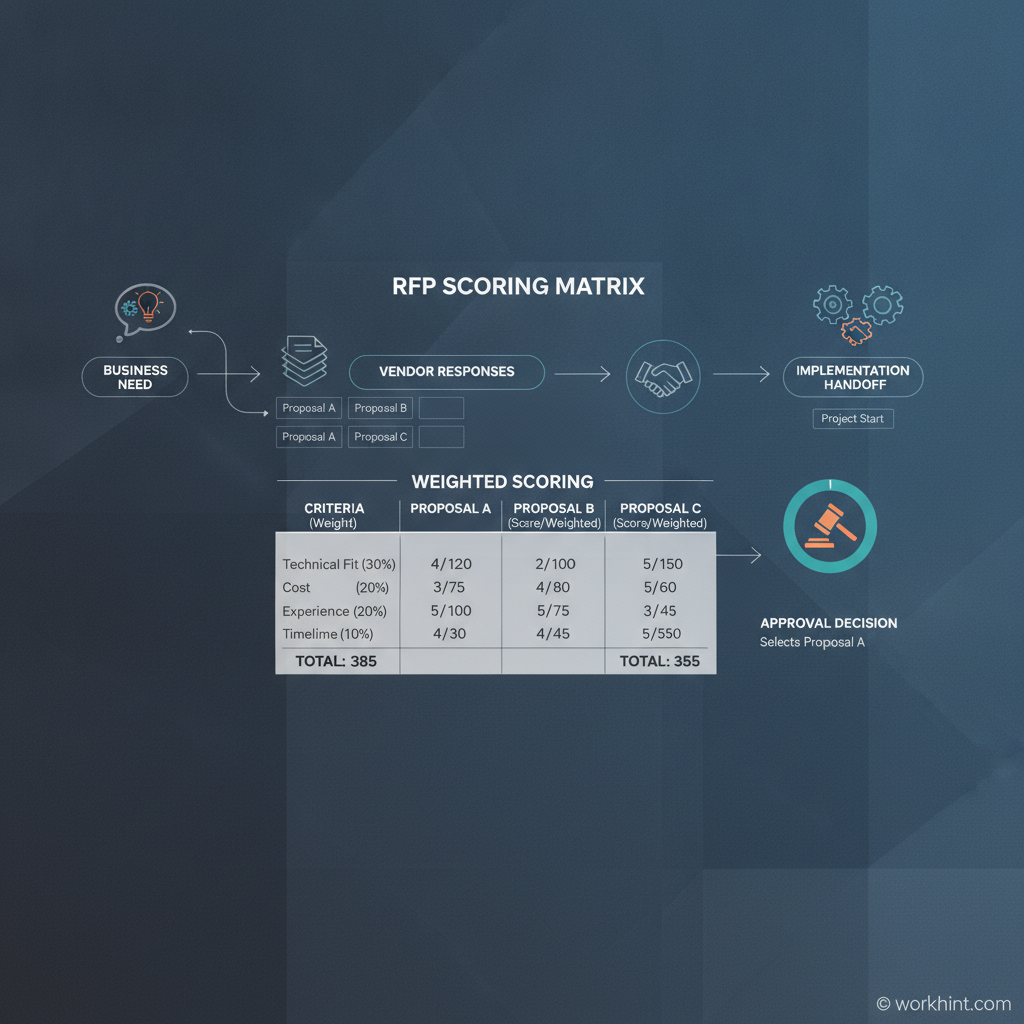 RFP scoring matrix workflow visual