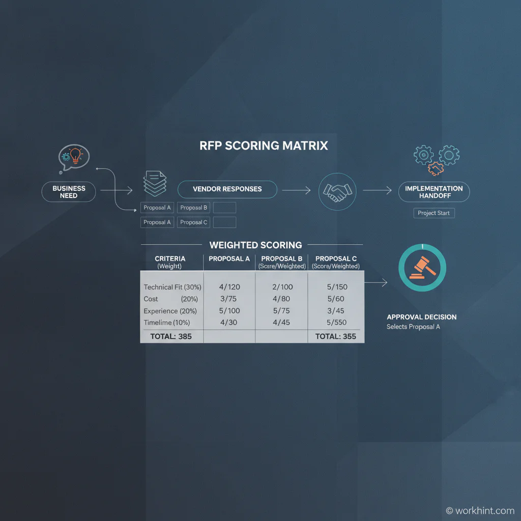 RFP scoring matrix workflow visual