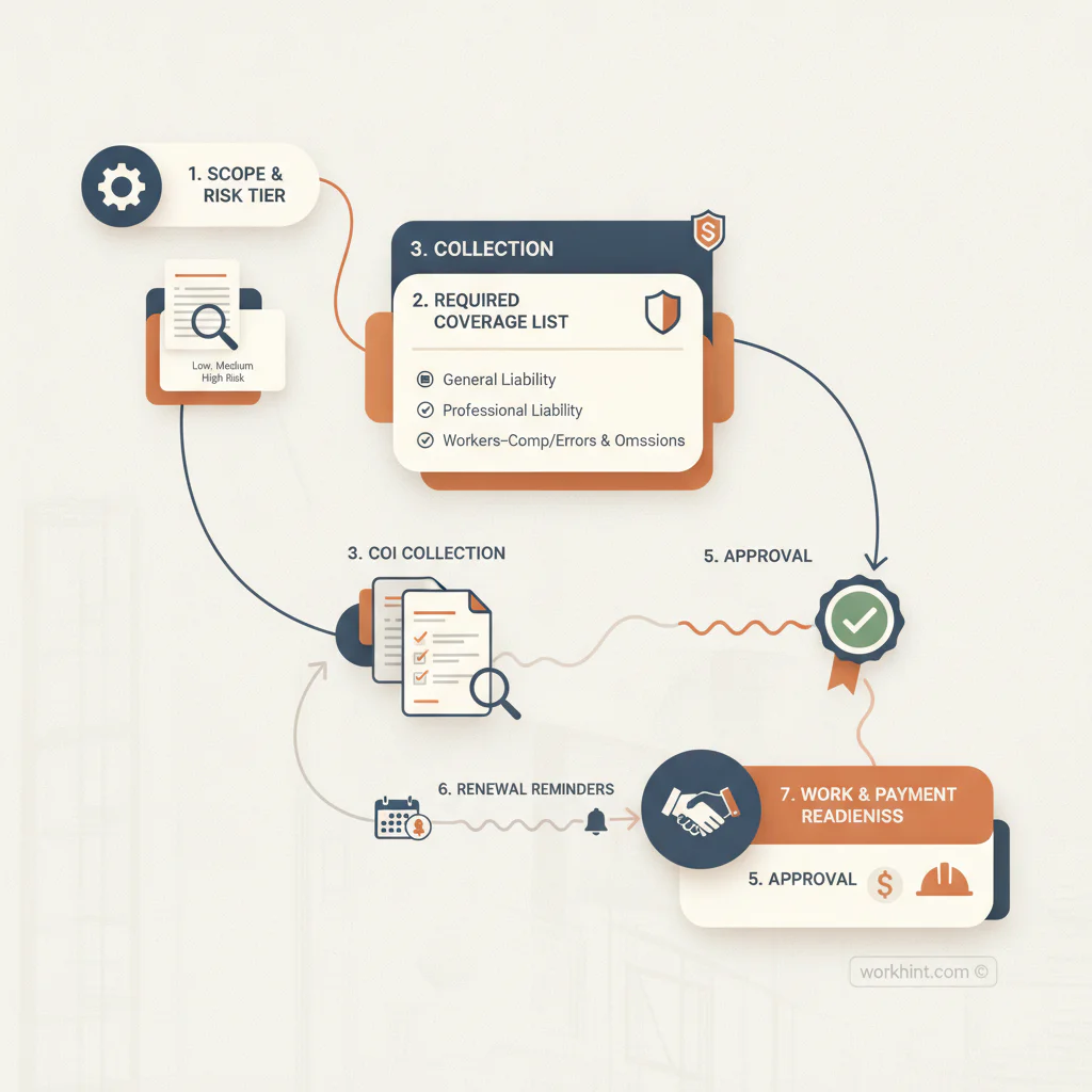Contractor insurance approval workflow