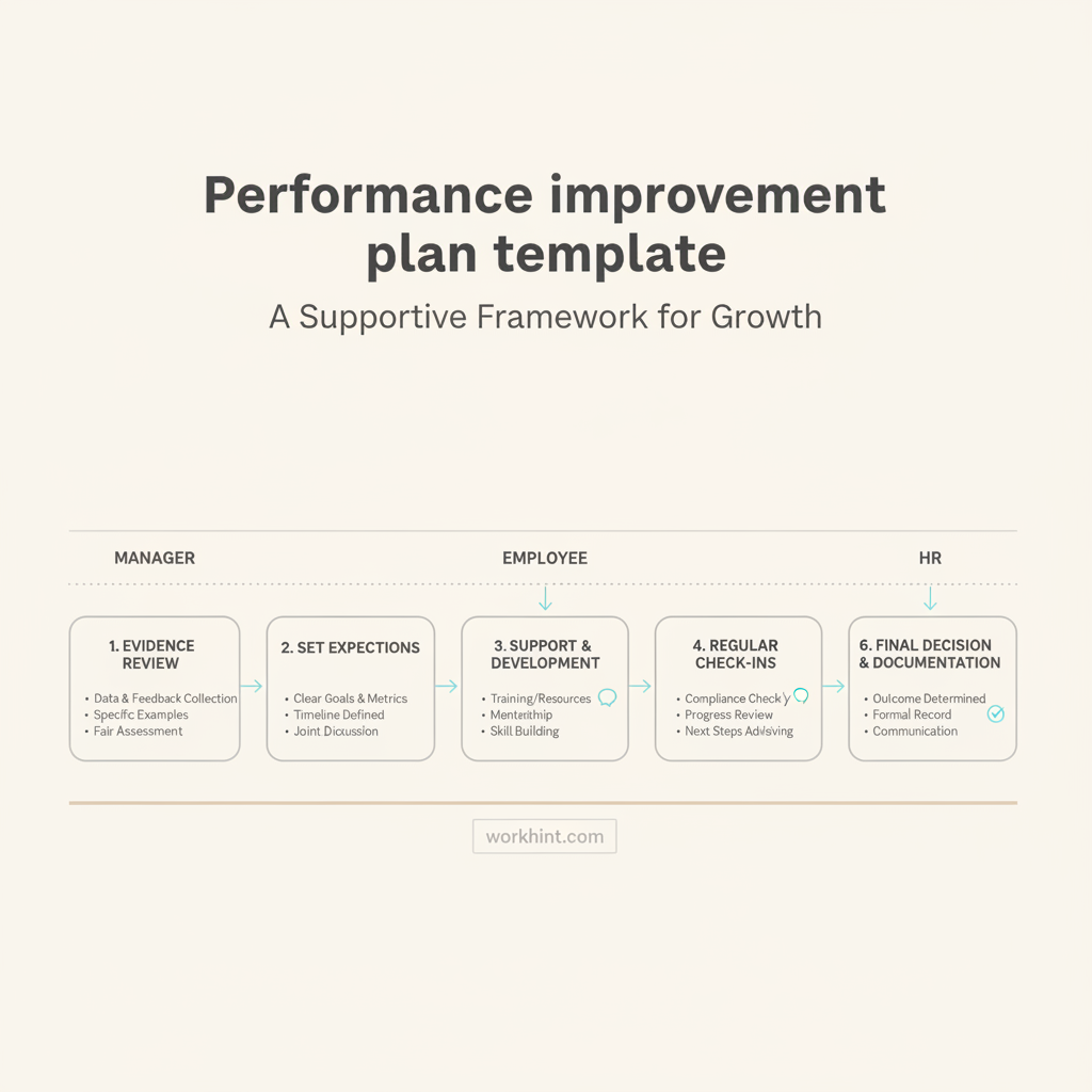 Performance improvement plan workflow visual