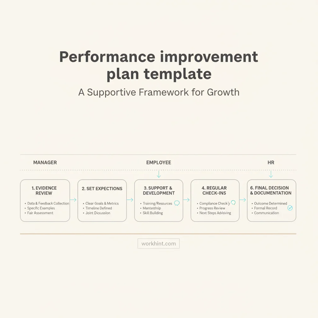 Performance improvement plan workflow visual