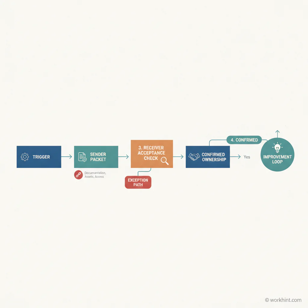 Business handoff process map