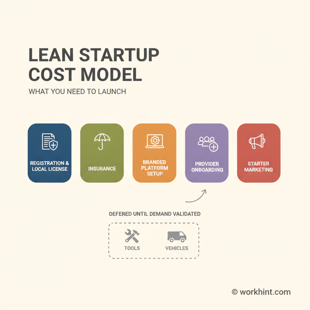 Lean startup cost model for launching a handyman business