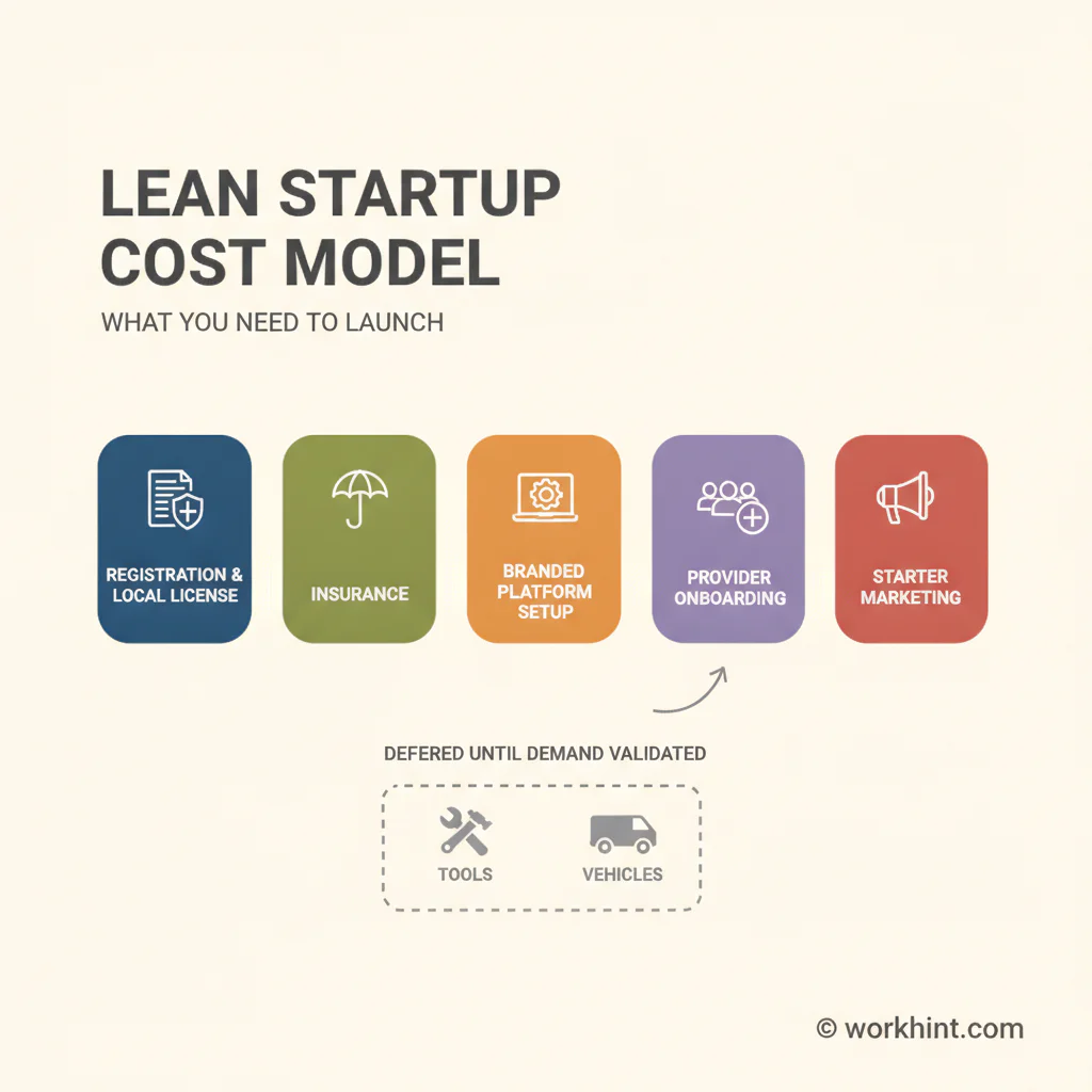 Lean startup cost model for launching a handyman business