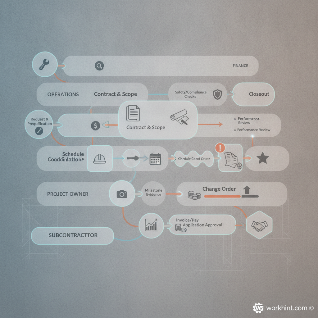 Subcontractor management process workflow