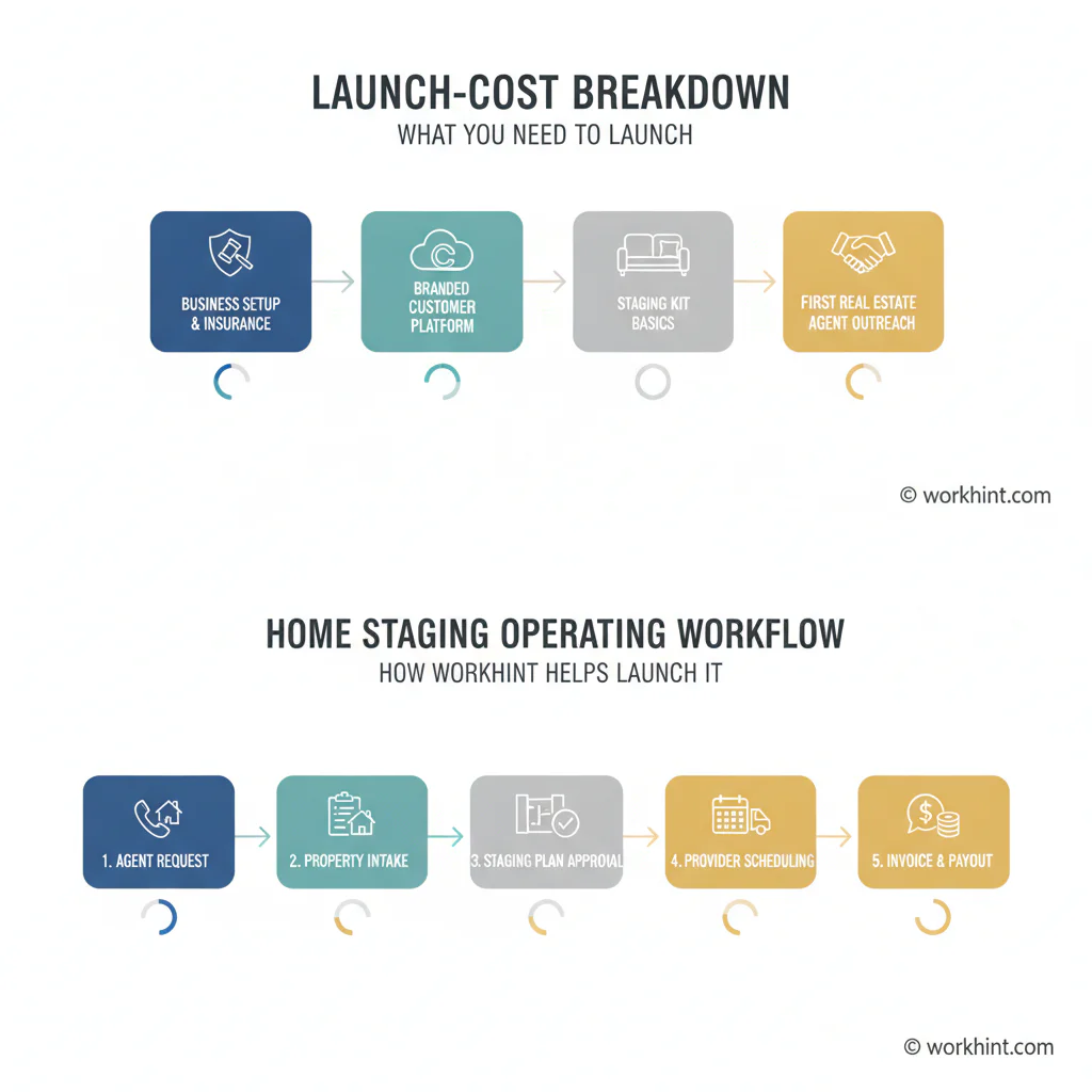 Home staging launch cost breakdown