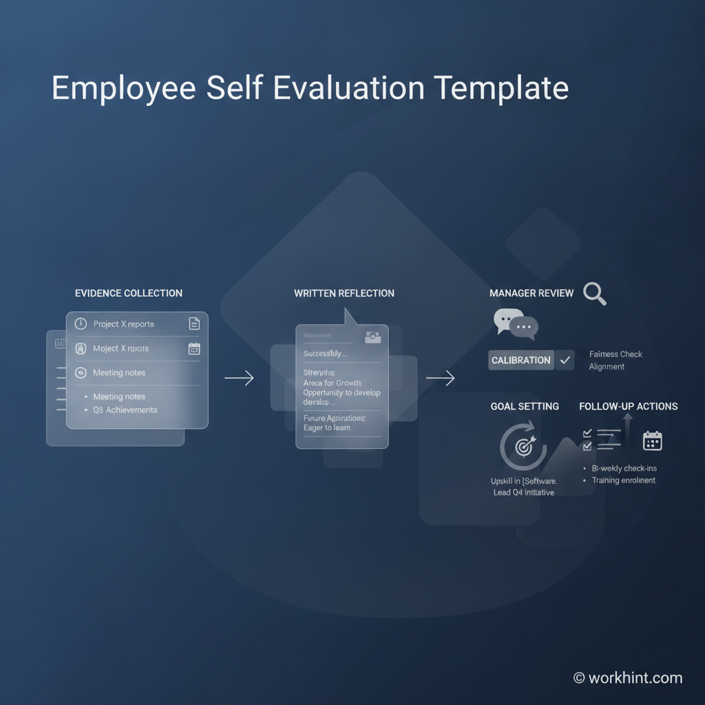 Employee self evaluation workflow visual