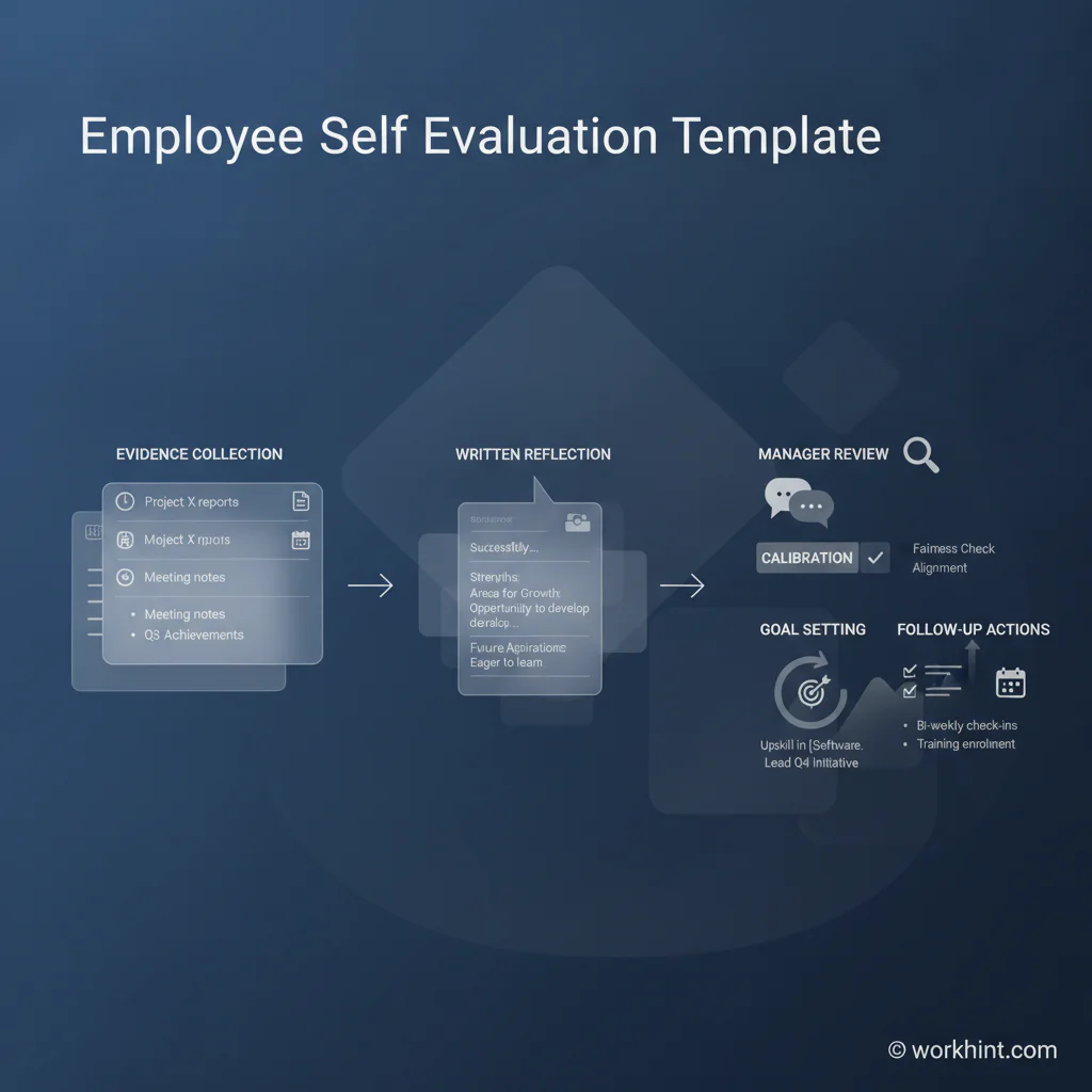 Employee self evaluation workflow visual