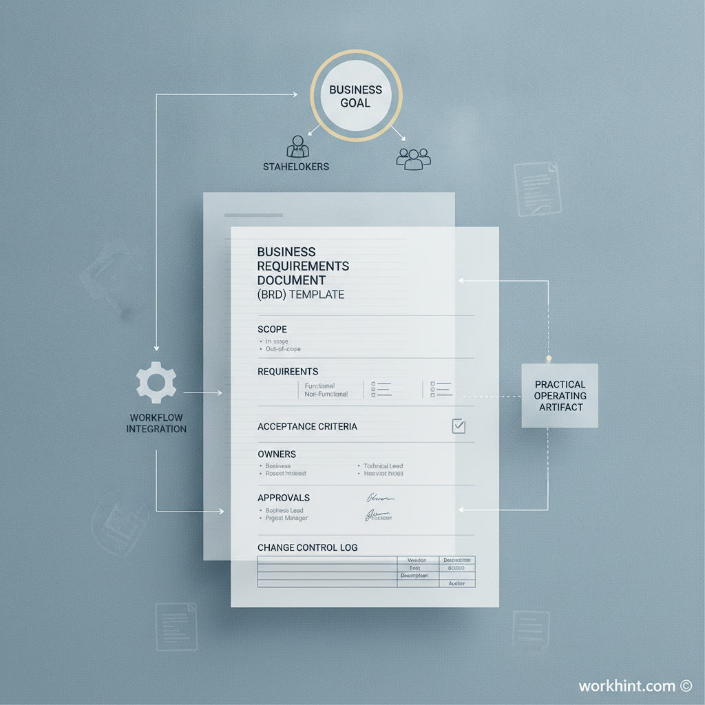 Business requirements document template anatomy visual