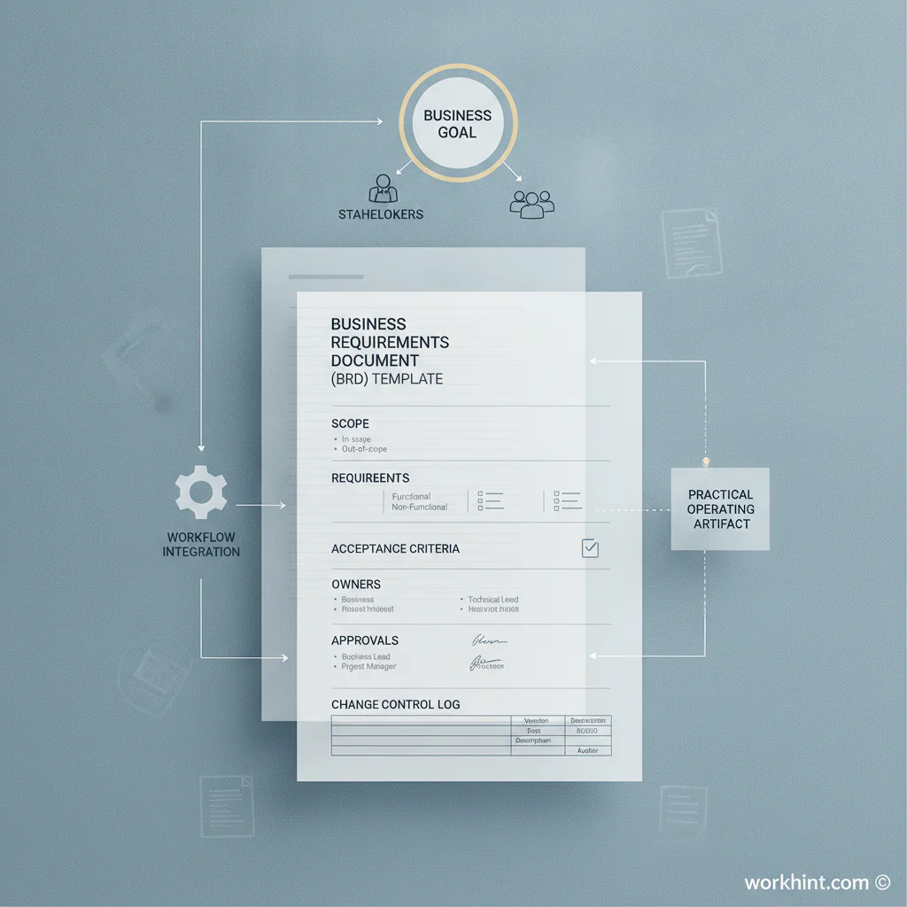 Business requirements document template anatomy visual