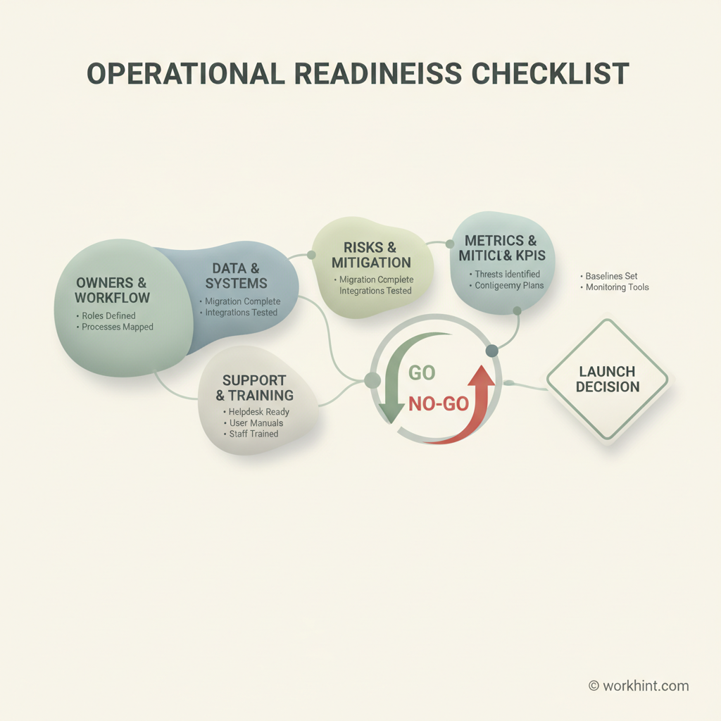 Operational readiness checklist map