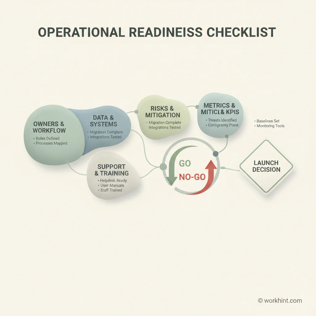 Operational readiness checklist map