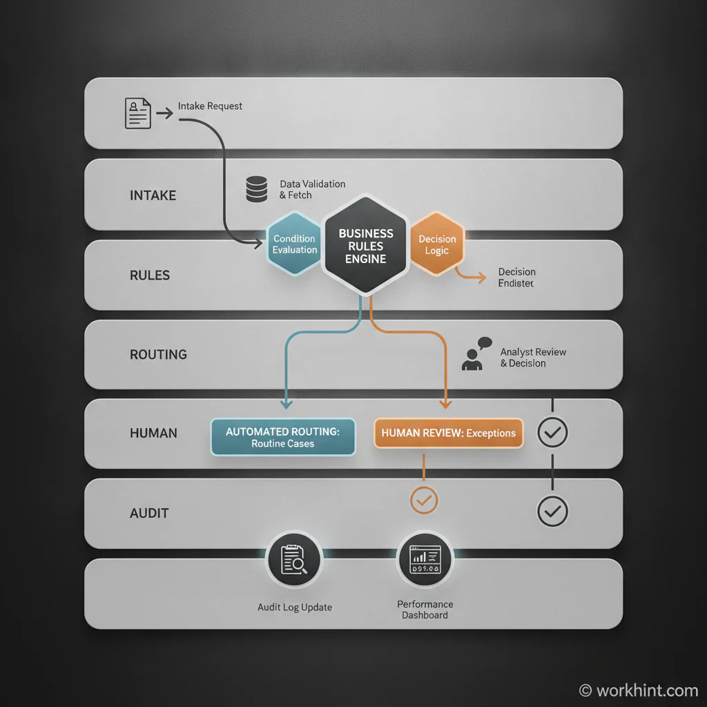 Business rules engine workflow decision layer