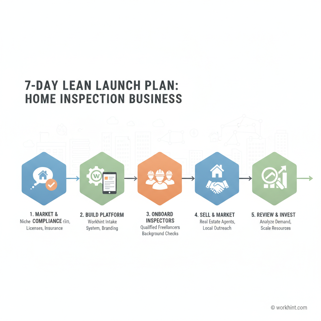 7-day roadmap for starting a home inspection business with no employees