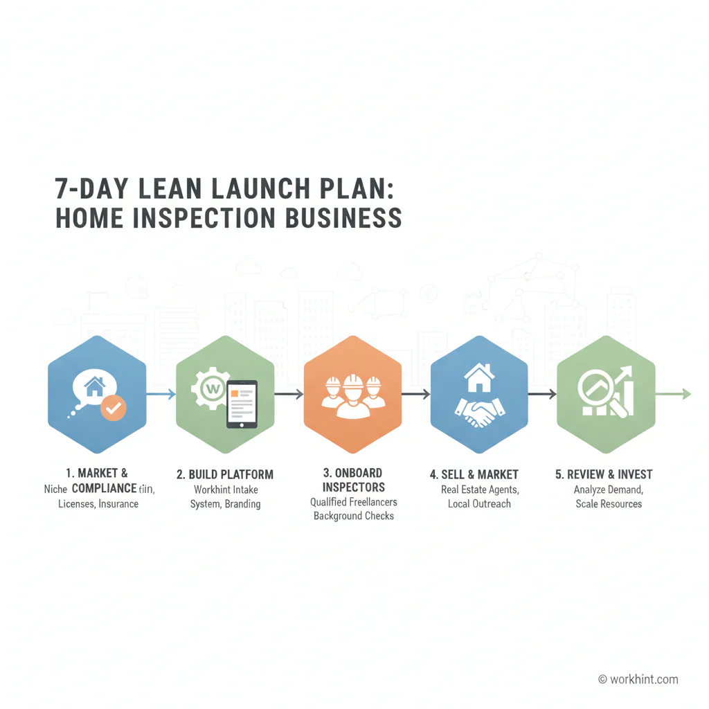 7-day roadmap for starting a home inspection business with no employees