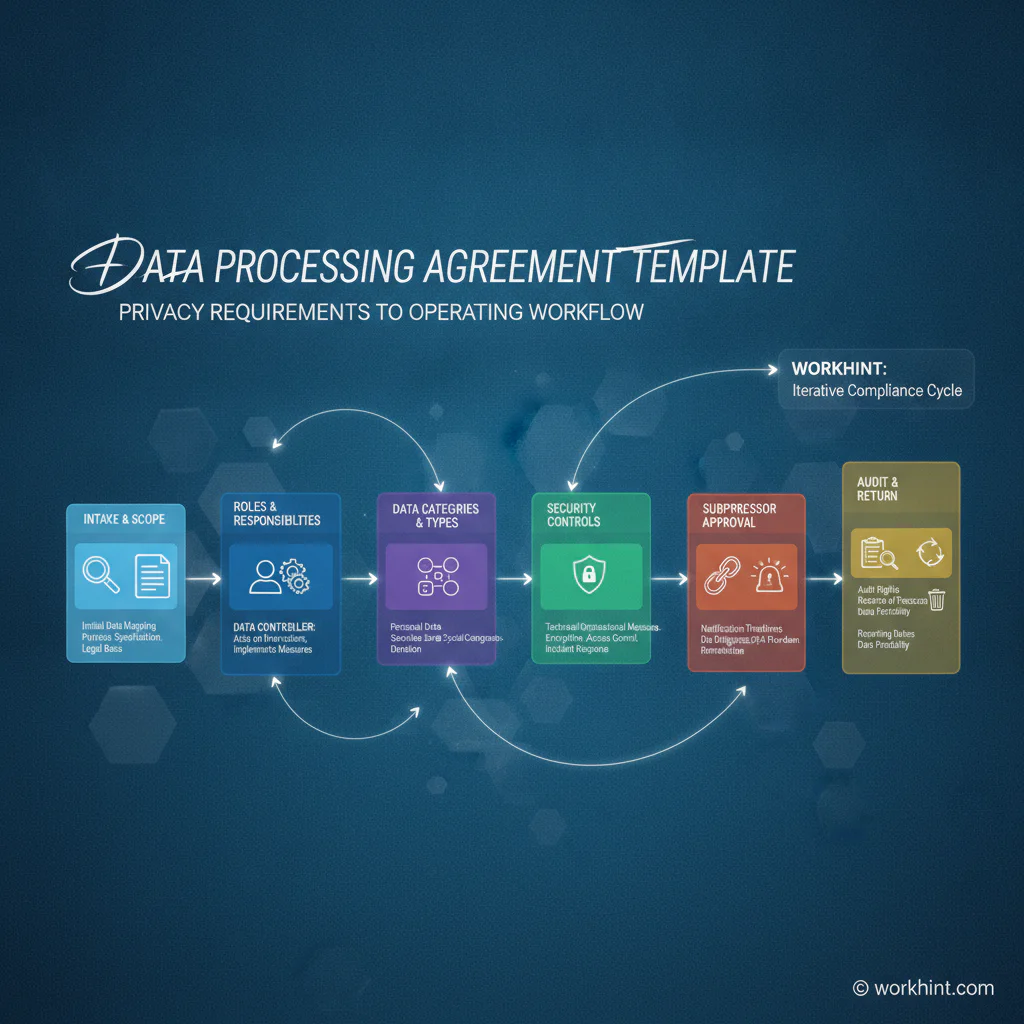 Data processing agreement workflow map