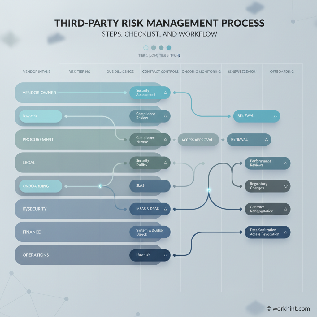 Third-party risk management lifecycle workflow