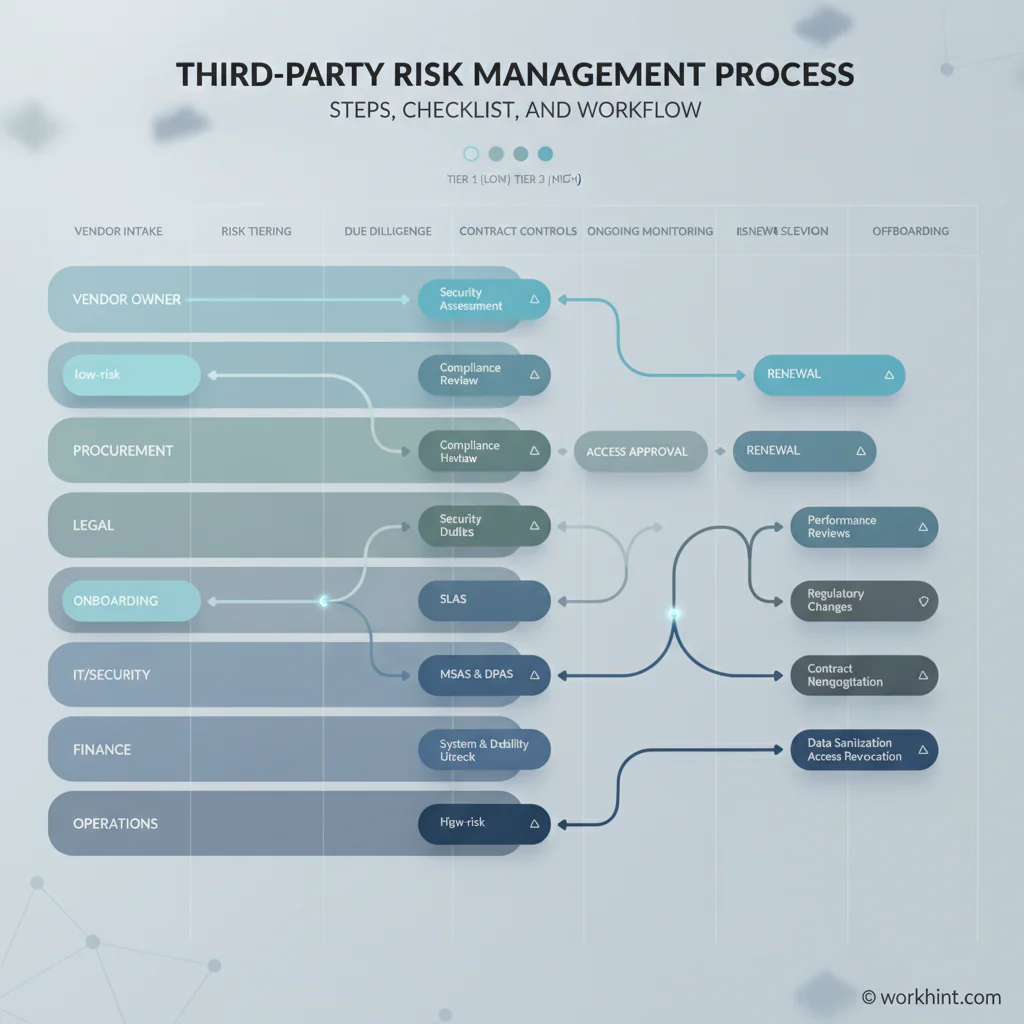 Third-party risk management lifecycle workflow