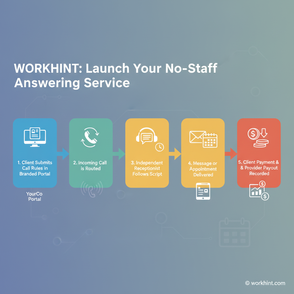 Answering service operating workflow