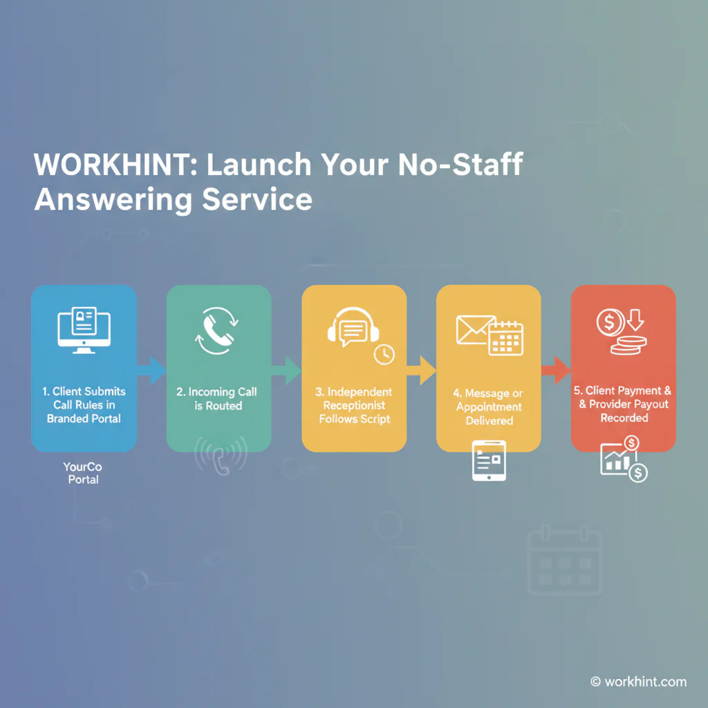 Answering service operating workflow