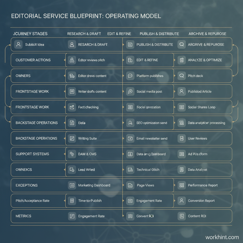 Service blueprint operating model visual