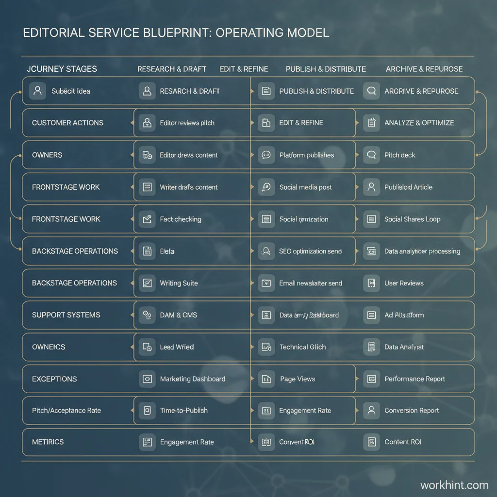 Service blueprint operating model visual