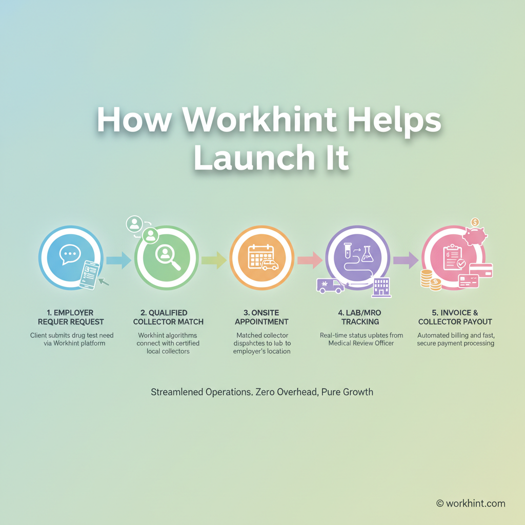 Mobile drug testing business operating workflow