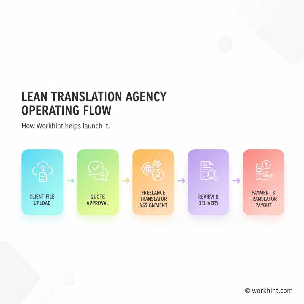 Lean translation agency operating workflow