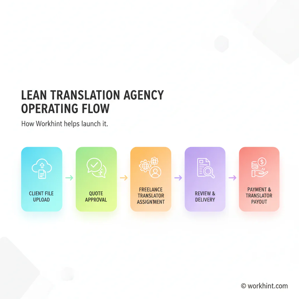 Lean translation agency operating workflow