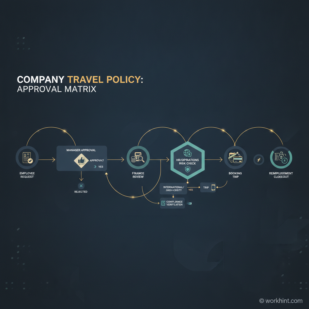 Company travel policy approval workflow