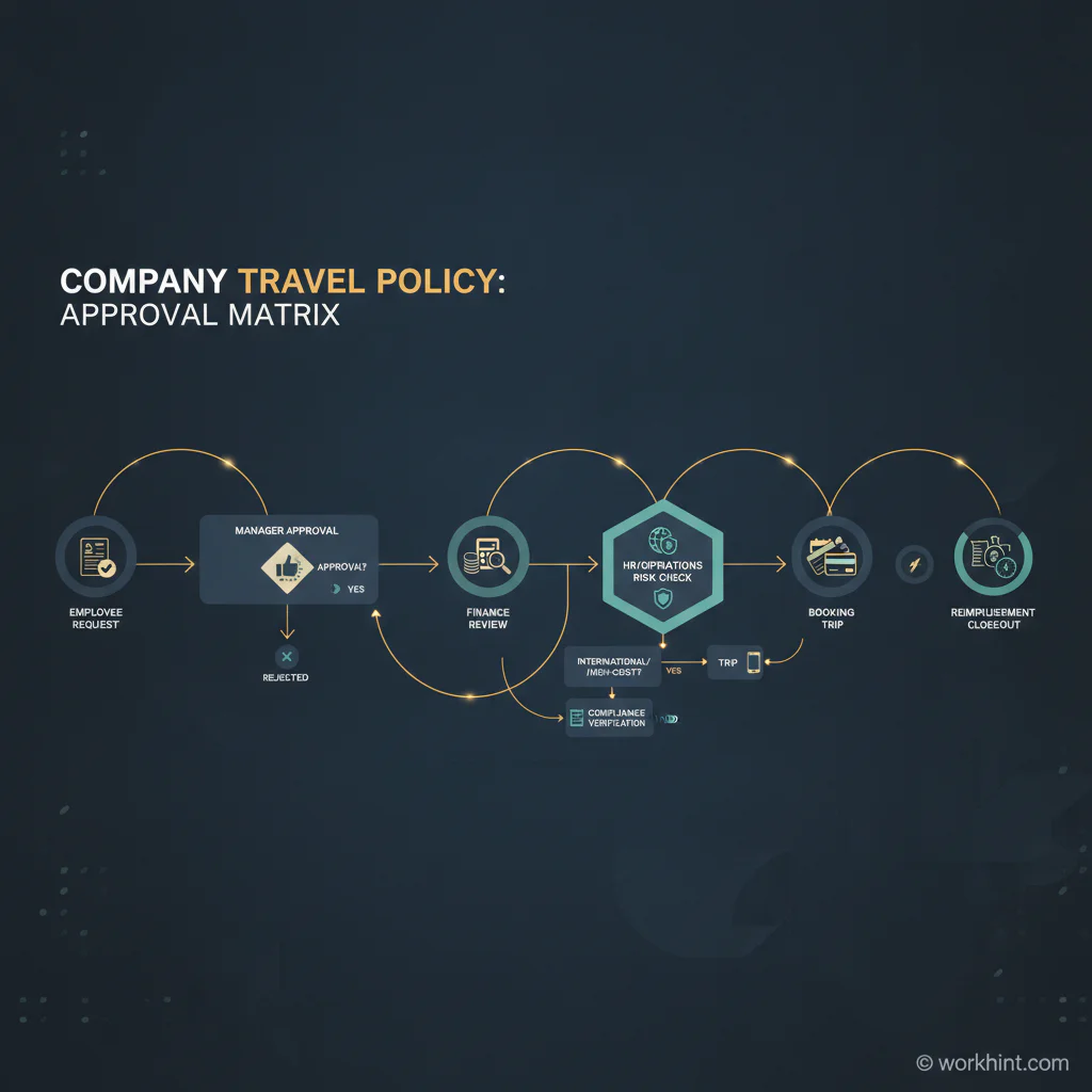 Company travel policy approval workflow