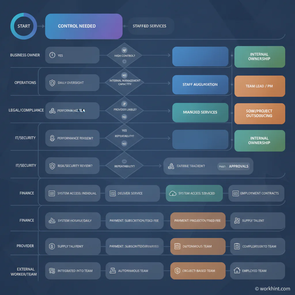 Staff augmentation vs managed services decision workflow