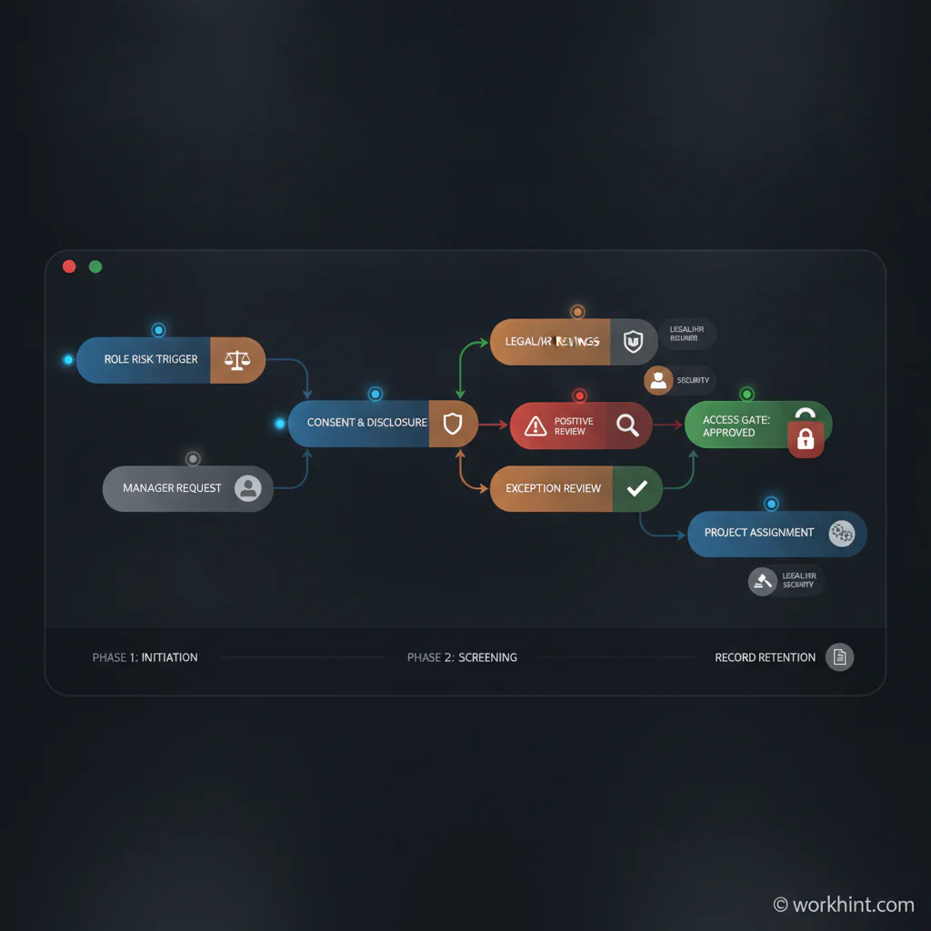 Independent contractor background check process workflow