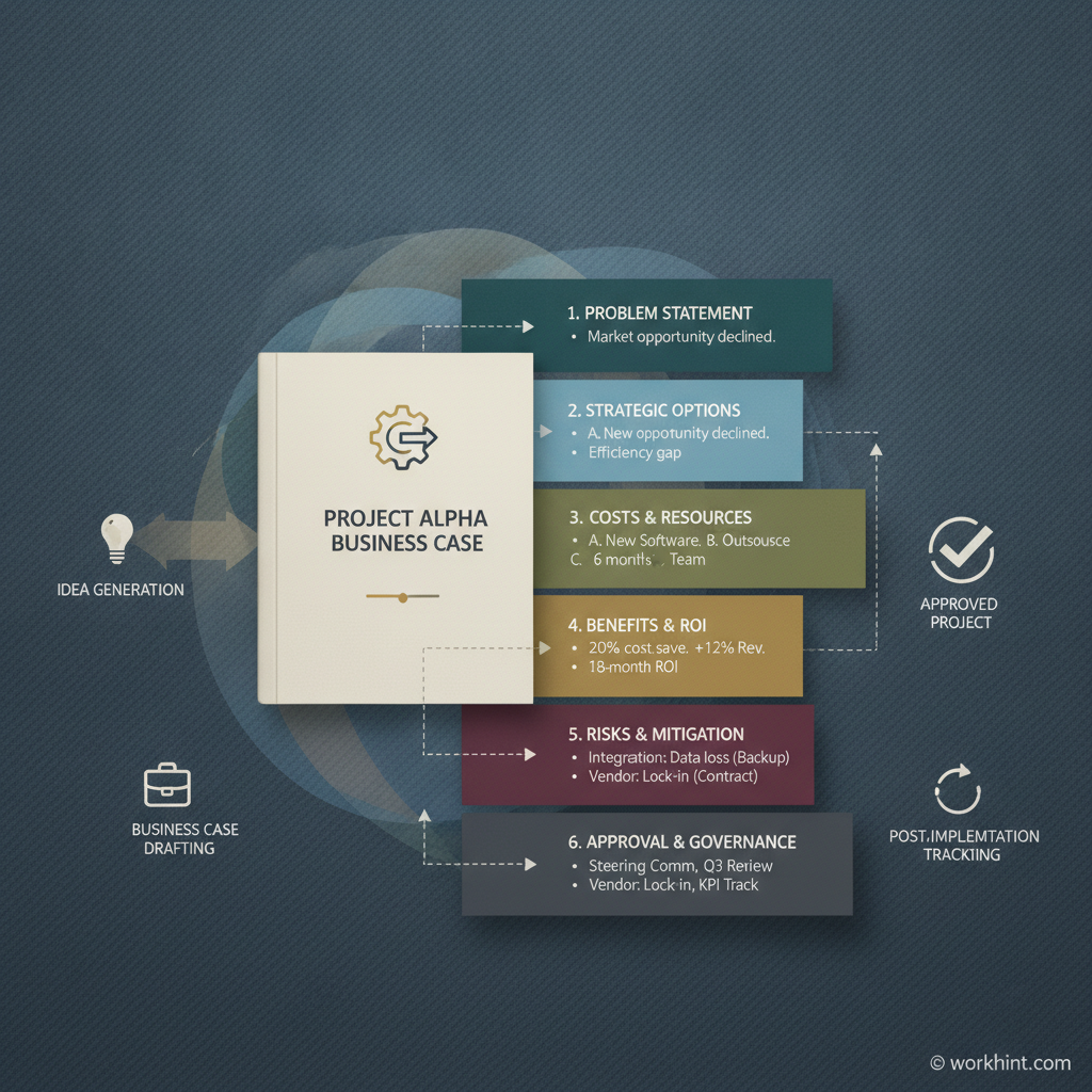 Simple Business Case Template for Project Approval visual