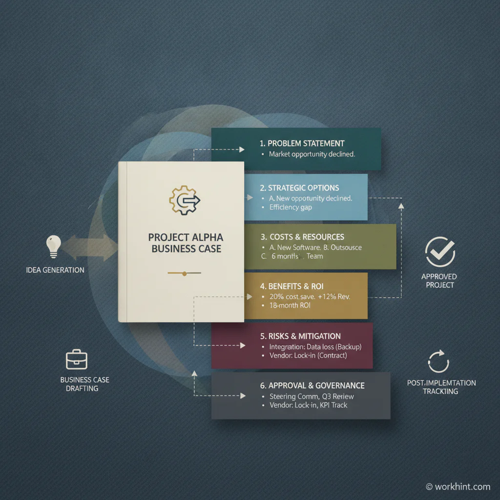 Simple Business Case Template for Project Approval visual