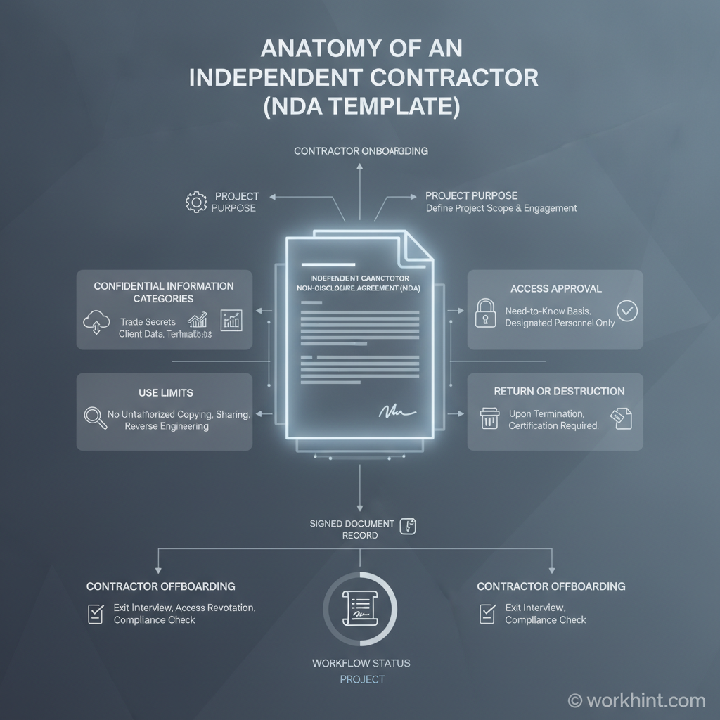 Independent contractor NDA workflow and template anatomy