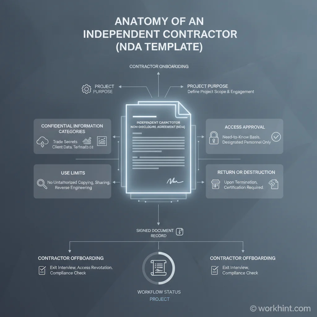 Independent contractor NDA workflow and template anatomy