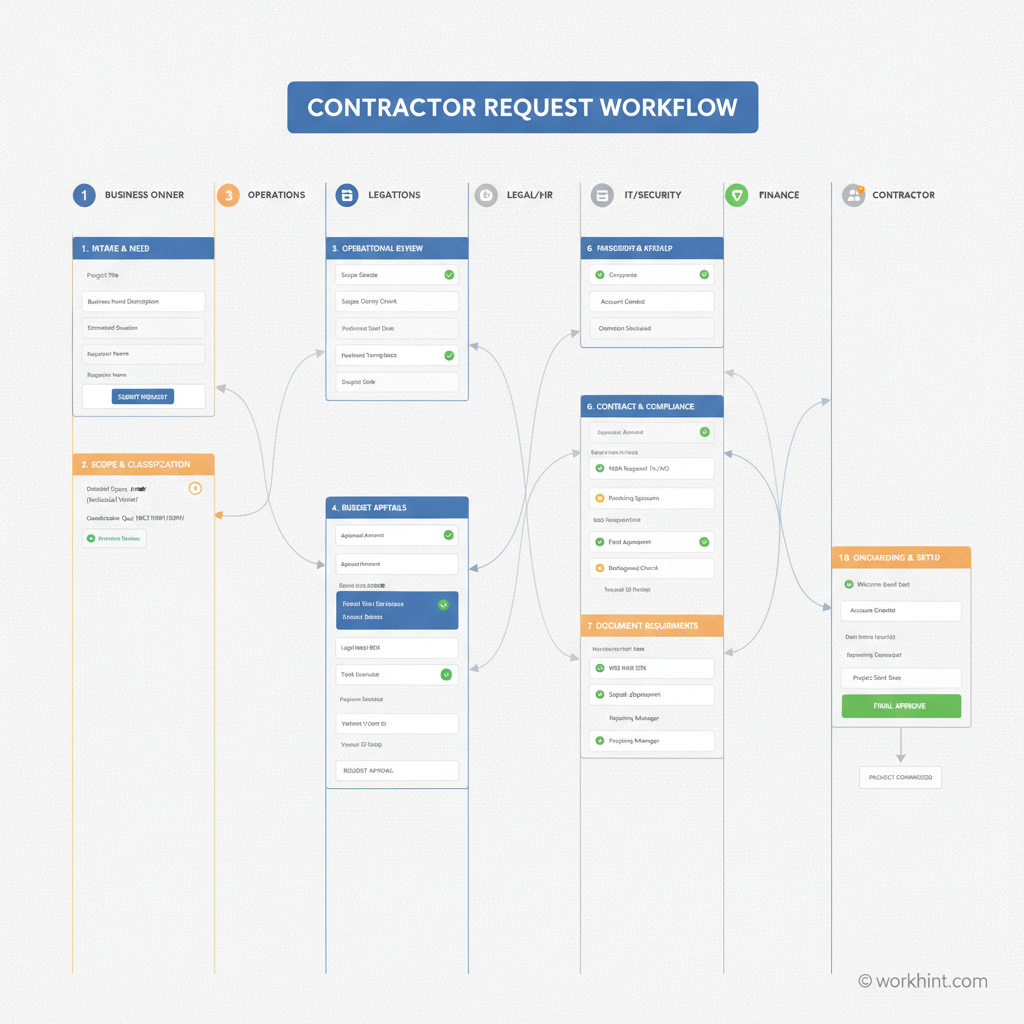 Contractor request form workflow