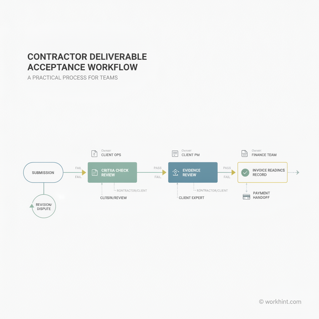 Contractor deliverable acceptance workflow