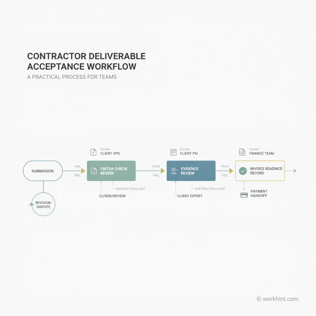 Contractor deliverable acceptance workflow