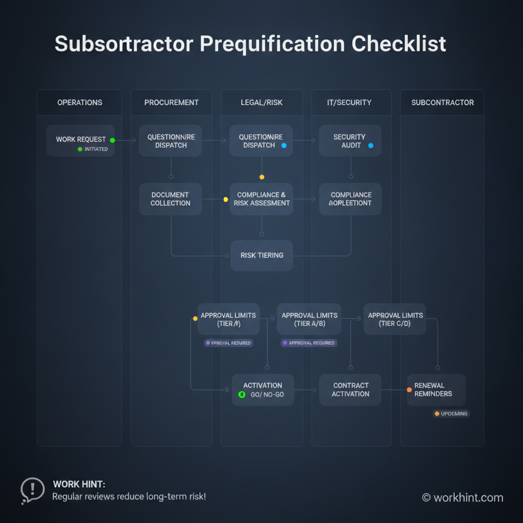 Subcontractor prequalification workflow