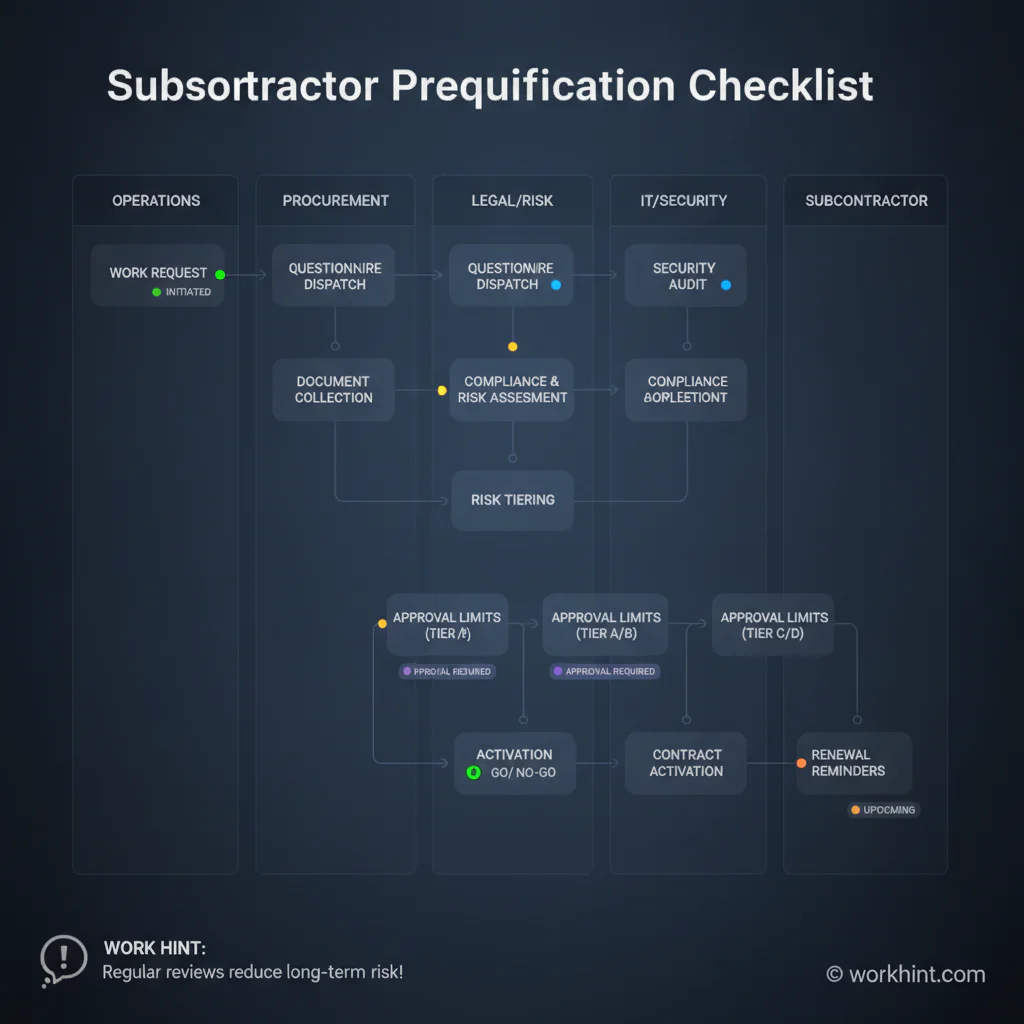 Subcontractor prequalification workflow