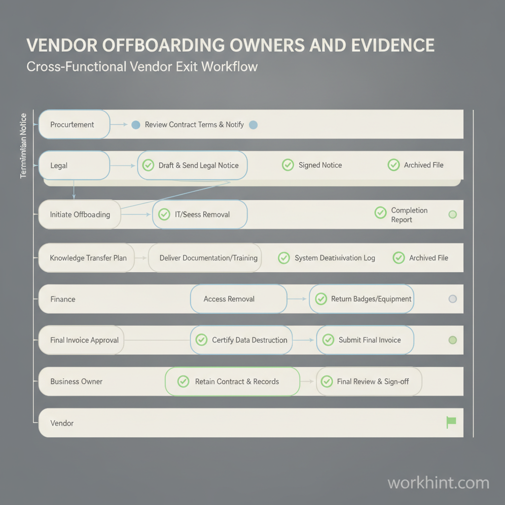 Vendor offboarding workflow map