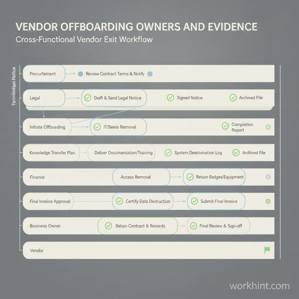 Vendor offboarding workflow map