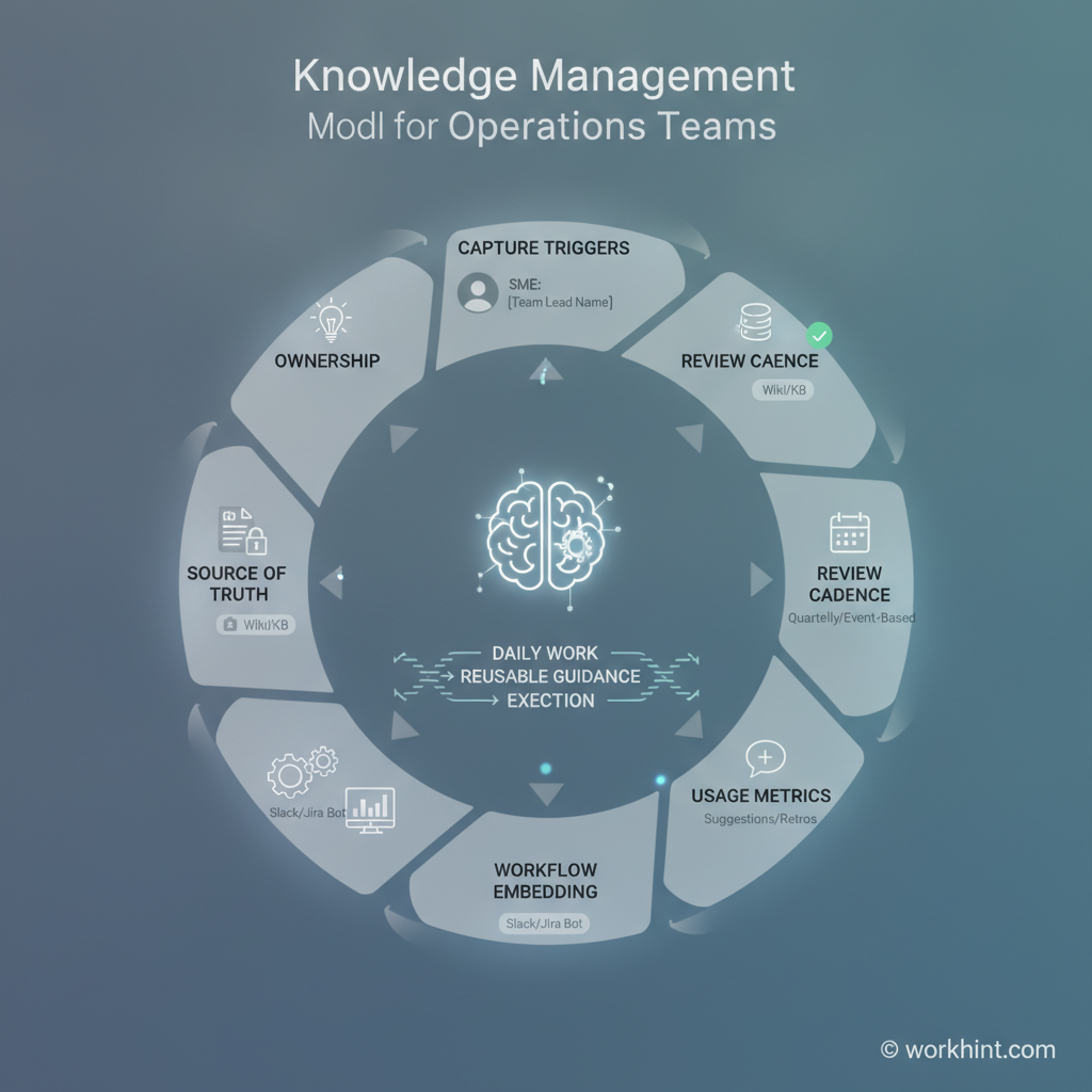 Knowledge management process loop for operations teams