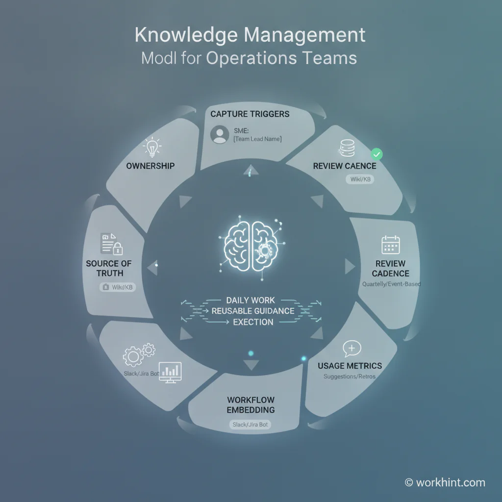 Knowledge management process loop for operations teams